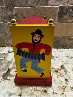 Vintage Reuge Swiss Music Box Animated Dancing Clown Tico Tico Rita Ford NYC