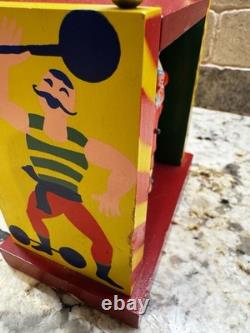 Vintage Reuge Swiss Music Box Animated Dancing Clown Tico Tico Rita Ford NYC