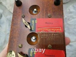Vintage Reuge Swiss Music Box Canon Pachelbel Memory Edelweiss Switzerland