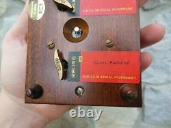 Vintage Reuge Swiss Music Box Canon Pachelbel Memory Edelweiss Switzerland