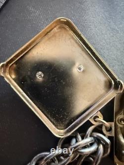 Vintage Reuge Swiss Music Box Charm Bracelet Working Jeweled Musical Note