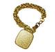 Vintage Reuge Swiss Music Box Gold Chunky Charm Bracelet Flowers ALL-OR Marking