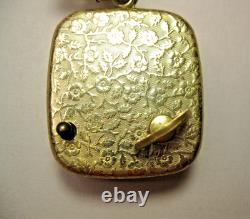 Vintage Reuge Swiss Music Box Gold Chunky Charm Bracelet Flowers ALL-OR Marking