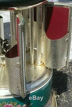 Vintage Reuge Swiss Music Box Lipstick Cigarette Holder, Carousel