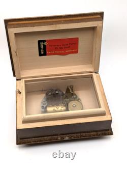 Vintage Reuge Swiss Music Box Raindrops Keep Fallin Wood Jewelry Box