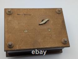 Vintage Reuge Swiss Music Box Raindrops Keep Fallin Wood Jewelry Box