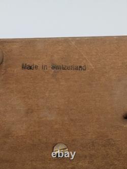 Vintage Reuge Swiss Music Box Raindrops Keep Fallin Wood Jewelry Box