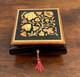 Vintage Reuge Swiss Music Jewelry Box Key The Rainbow Connection Floral Inlay