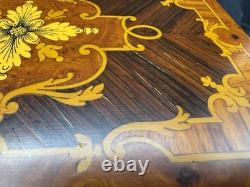 Vintage Reuge Swiss Music King's Box 3/72 Wood Inlay, 9.75 x 6.25 x 4.25