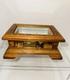 Vintage Reuge Swiss Romance Music Box Memory Andrew Lloyd Webber Glass Case Oak
