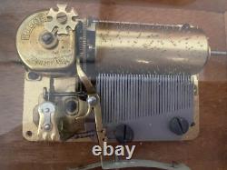 Vintage Reuge Swiss Sainte Croix Music Box Brahms Lullaby Song Of Love