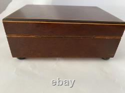 Vintage Reuge Swiss Sainte Croix Music Box Brahms Lullaby Song Of Love