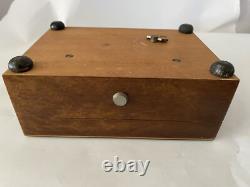 Vintage Reuge Swiss Sainte Croix Music Box Brahms Lullaby Song Of Love
