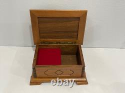 Vintage Reuge Switzwerland Music Box in German Kuno Bierling Wood Carved Box