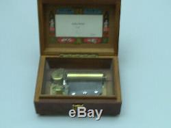 Vintage Reuge Thuya Burl Wood Music Box Edelweiss (Parts 1 & 2) CH 2/50
