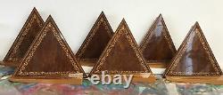 Vintage Reuge Triangular Side/Jewelry Musical Tables Complete Set of 6//EUC//