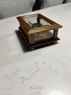 Vintage Reuge Wood & Beveled Glass Case Music Box, NO 1547