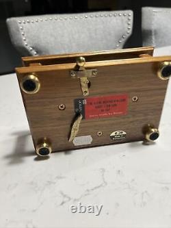 Vintage Reuge Wood & Beveled Glass Case Music Box, NO 1547