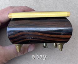 Vintage Reuge Wood Muisc Box Flower Paganini Theme Swiss Made in Italy 19 Note