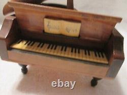 Vintage Reuge Wood Piano Music Box Plays Fur Elise Made in Switzerland WORKS