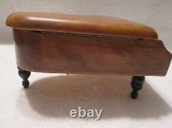 Vintage Reuge Wood Piano Music Box Plays Fur Elise Made in Switzerland WORKS