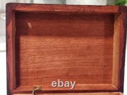 Vintage Reuge Wooden Swiss Music Box Handmade Hand Carved Plays Perfect