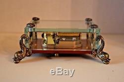 Vintage Reuge beveled glass music box with swiss musical movement