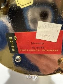 Vintage Reuge hand-painted musical Lipstick/cigarette box from the 1960s PARTS