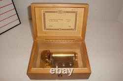 Vintage Reuge music box 2/50 Vienna, City of my Dreams The Blue Danube inlay rose