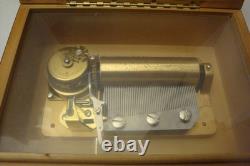 Vintage Reuge music box 2/50 Vienna, City of my Dreams The Blue Danube inlay rose