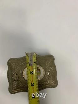 Vintage Reuge music box saint croix switzerland Sliver Tone Metal Case