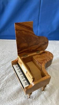Vintage Romance Baby Grand Piano Music Box Swiss Made Swiss