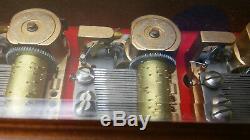 Vintage Romance wind up Disc Music Box Reuge 3 different song boxes