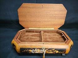 Vintage Ruege Musical Inlaid Jewelry Box Made in Italy
