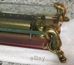 Vintage SWISS REUGE 72 Crystal Glass Music BOX-For Repair/parts