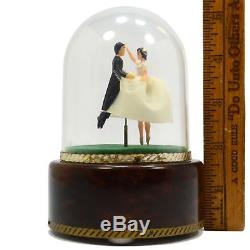 Vintage SWISS REUGE MUSIC BOX/DOME Rare! WEDDING MARCH Dancing Bride & Groom
