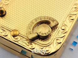 Vintage Signed Reuge Ste Croix Music Box Key chain Gold Plated