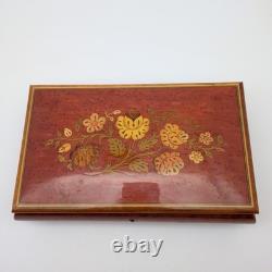 Vintage Sorrento Italy Gargiulo Jannuzzi REUGE MUSIC BOX with KEY 10.5 O Sole Mio