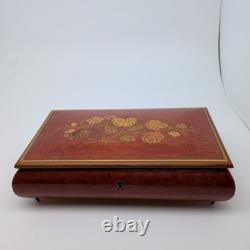 Vintage Sorrento Italy Gargiulo Jannuzzi REUGE MUSIC BOX with KEY 10.5 O Sole Mio