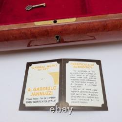 Vintage Sorrento Italy Gargiulo Jannuzzi REUGE MUSIC BOX with KEY 10.5 O Sole Mio