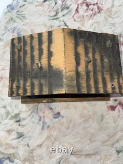 Vintage Swiss Chalet Reuge Music Box Wood Trinket Box Swiss Movement
