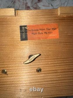 Vintage Swiss Chalet Reuge Music Box Wood Trinket Box Swiss Movement