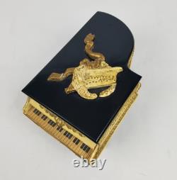 Vintage Swiss Gold Brass Music Box Thorens LADOR Grand Piano Bakelite REPAIRED