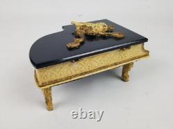 Vintage Swiss Gold Brass Music Box Thorens LADOR Grand Piano Bakelite REPAIRED