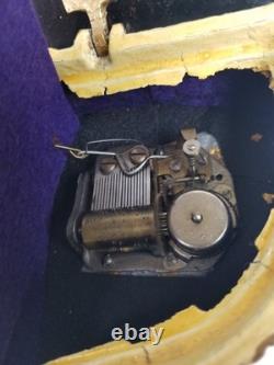 Vintage Swiss Gold Brass Music Box Thorens LADOR Grand Piano Bakelite REPAIRED