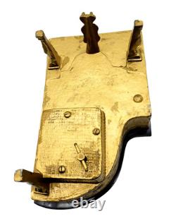 Vintage Swiss Gold Brass Music Box Thorens Reuge Grand Piano Bakelite Top Works