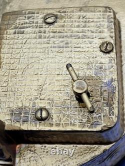 Vintage Swiss Gold Brass Music Box Thorens Reuge Grand Piano Bakelite Top Works