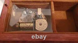 Vintage Swiss Jewelry Music Box -Romance Musical Movement By Reuge Made In Italy