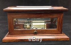 Vintage Swiss Made Reuge Music Box Solid Wood Case