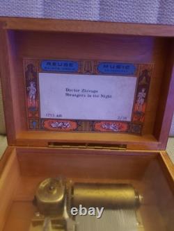 Vintage Swiss REUGE 2/36 Music Box Thuya Burl Wood